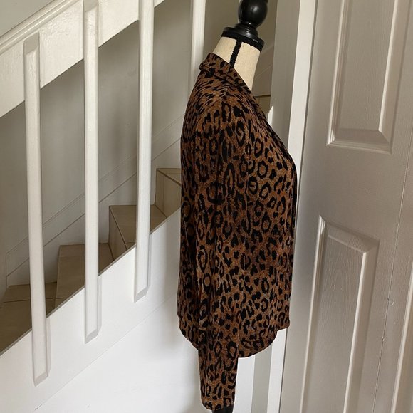 Chico's Travelers Two Piece Animal Print Jacket - Picture 2 of 7